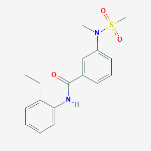 molecular formula C17H20N2O3S B4475071 N-(2-ethylphenyl)-3-[methyl(methylsulfonyl)amino]benzamide 