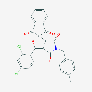 3-(2,4-dichlorophenyl)-5-(4-methylbenzyl)-3a,6a-dihydrospiro[furo[3,4-c]pyrrole-1,2'-indene]-1',3',4,6(3H,5H)-tetrone