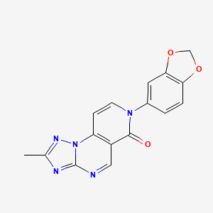 molecular formula C16H11N5O3 B4475094 7-(1,3-benzodioxol-5-yl)-2-methylpyrido[3,4-e][1,2,4]triazolo[1,5-a]pyrimidin-6(7H)-one 