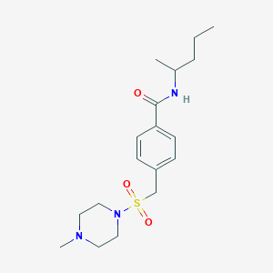 4-{[(4-methylpiperazin-1-yl)sulfonyl]methyl}-N-(pentan-2-yl)benzamide