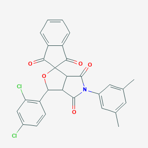 molecular formula C28H19Cl2NO5 B447511 3-(2,4-dichlorophenyl)-5-(3,5-dimethylphenyl)-3a,6a-dihydrospiro[furo[3,4-c]pyrrole-1,2'-indene]-1',3',4,6(3H,5H)-tetrone 