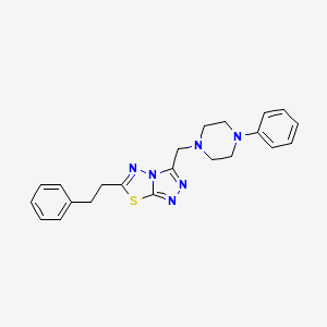 6-(2-phenylethyl)-3-[(4-phenyl-1-piperazinyl)methyl][1,2,4]triazolo[3,4-b][1,3,4]thiadiazole