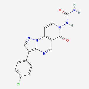 N-[3-(4-chlorophenyl)-6-oxopyrazolo[1,5-a]pyrido[3,4-e]pyrimidin-7(6H)-yl]urea