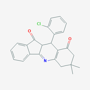 molecular formula C24H20ClNO2 B447514 10-(2-chlorophenyl)-7,7-dimethyl-7,8,10,10a-tetrahydro-6H-indeno[1,2-b]quinoline-9,11-dione CAS No. 303039-28-3