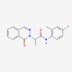 molecular formula C18H16FN3O2 B4475163 N-(4-fluoro-2-methylphenyl)-2-(1-oxo-2(1H)-phthalazinyl)propanamide 