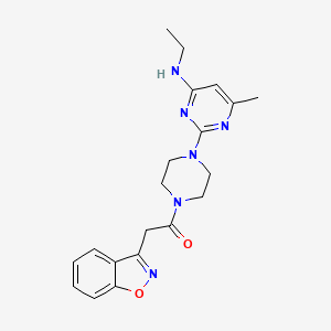 2-[4-(1,2-benzisoxazol-3-ylacetyl)-1-piperazinyl]-N-ethyl-6-methyl-4-pyrimidinamine