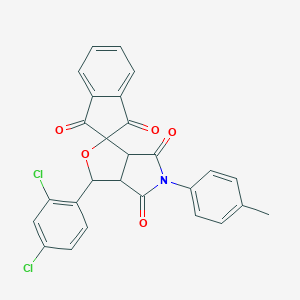 1-(2,4-dichlorophenyl)-5-(4-methylphenyl)spiro[3a,6a-dihydro-1H-furo[3,4-c]pyrrole-3,2'-indene]-1',3',4,6-tetrone