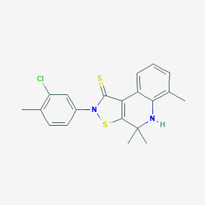 2-(3-chloro-4-methylphenyl)-4,4,6-trimethyl-4,5-dihydroisothiazolo[5,4-c]quinoline-1(2H)-thione