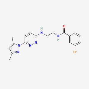 3-bromo-N-(2-{[6-(3,5-dimethyl-1H-pyrazol-1-yl)-3-pyridazinyl]amino}ethyl)benzamide