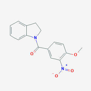 molecular formula C16H14N2O4 B447520 (2,3-Dihydro-indol-1-yl)-(4-methoxy-3-nitro-phenyl)-methanone 