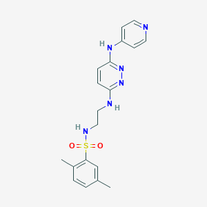 2,5-dimethyl-N-(2-{[6-(4-pyridinylamino)-3-pyridazinyl]amino}ethyl)benzenesulfonamide