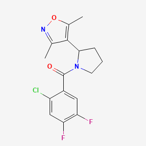 molecular formula C16H15ClF2N2O2 B4475215 4-[1-(2-Chloro-4,5-difluorobenzoyl)pyrrolidin-2-YL]-3,5-dimethyl-1,2-oxazole 