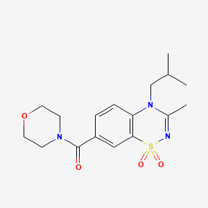 (4-ISOBUTYL-3-METHYL-1,1-DIOXIDO-4H-1,2,4-BENZOTHIADIAZIN-7-YL)(4-MORPHOLINYL)METHANONE