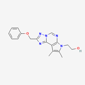 2-[8,9-DIMETHYL-2-(PHENOXYMETHYL)-7H-PYRROLO[3,2-E][1,2,4]TRIAZOLO[1,5-C]PYRIMIDIN-7-YL]-1-ETHANOL