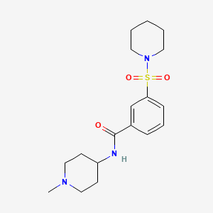 N-(1-METHYLPIPERIDIN-4-YL)-3-(PIPERIDINE-1-SULFONYL)BENZAMIDE