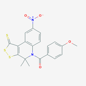 8-nitro-5-(4-methoxybenzoyl)-4,4-dimethyl-4,5-dihydro-1H-[1,2]dithiolo[3,4-c]quinoline-1-thione