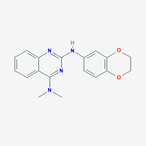 molecular formula C18H18N4O2 B4475254 N~2~-(2,3-dihydro-1,4-benzodioxin-6-yl)-N~4~,N~4~-dimethyl-2,4-quinazolinediamine 