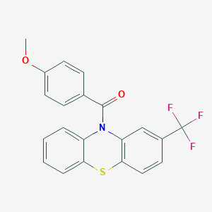 molecular formula C21H14F3NO2S B447526 10-(4-methoxybenzoyl)-2-(trifluoromethyl)-10H-phenothiazine CAS No. 329727-21-1