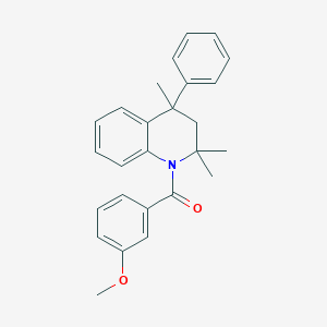molecular formula C26H27NO2 B447527 (3-methoxyphenyl)(2,2,4-trimethyl-4-phenyl-3,4-dihydroquinolin-1(2H)-yl)methanone CAS No. 302333-69-3