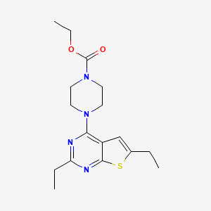 ethyl 4-(2,6-diethylthieno[2,3-d]pyrimidin-4-yl)-1-piperazinecarboxylate