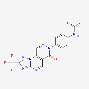 N-{4-[6-oxo-2-(trifluoromethyl)pyrido[3,4-e][1,2,4]triazolo[1,5-a]pyrimidin-7(6H)-yl]phenyl}acetamide