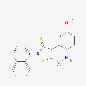 molecular formula C24H22N2OS2 B447529 8-ethoxy-4,4-dimethyl-2-(1-naphthyl)-4,5-dihydroisothiazolo[5,4-c]quinoline-1(2H)-thione CAS No. 331841-13-5