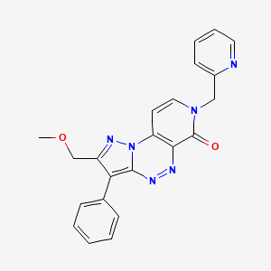 molecular formula C22H18N6O2 B4475294 2-(methoxymethyl)-3-phenyl-7-(2-pyridinylmethyl)pyrazolo[5,1-c]pyrido[4,3-e][1,2,4]triazin-6(7H)-one 