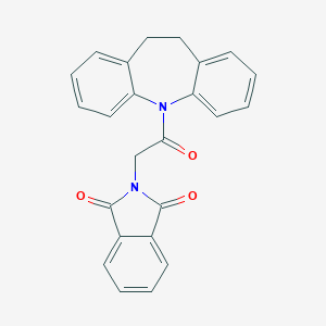 molecular formula C24H18N2O3 B447532 2-[2-(5,6-Dihydrobenzo[b][1]benzazepin-11-yl)-2-oxoethyl]isoindole-1,3-dione CAS No. 300805-48-5