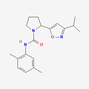 N-(2,5-Dimethylphenyl)-2-[3-(propan-2-YL)-1,2-oxazol-5-YL]pyrrolidine-1-carboxamide