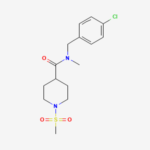 N-[(4-CHLOROPHENYL)METHYL]-1-METHANESULFONYL-N-METHYLPIPERIDINE-4-CARBOXAMIDE