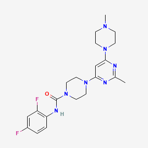 N-(2,4-difluorophenyl)-4-[2-methyl-6-(4-methyl-1-piperazinyl)-4-pyrimidinyl]-1-piperazinecarboxamide