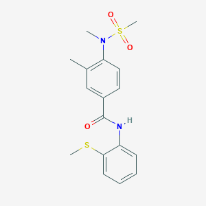 molecular formula C17H20N2O3S2 B4475345 3-methyl-4-[methyl(methylsulfonyl)amino]-N-[2-(methylthio)phenyl]benzamide 