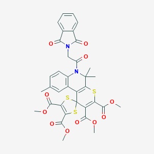 tetramethyl 6'-[(1,3-dioxo-1,3-dihydro-2H-isoindol-2-yl)acetyl]-5',5',9'-trimethyl-5',6'-dihydrospiro[1,3-dithiole-2,1'-thiopyrano[2,3-c]quinoline]-2',3',4,5-tetracarboxylate