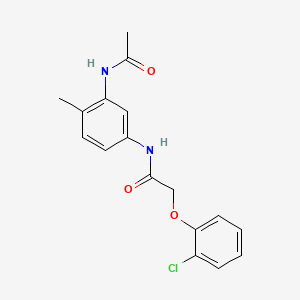 molecular formula C17H17ClN2O3 B4475353 N-[3-(acetylamino)-4-methylphenyl]-2-(2-chlorophenoxy)acetamide 