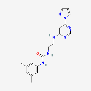 N-(3,5-dimethylphenyl)-N'-(2-{[6-(1H-pyrazol-1-yl)-4-pyrimidinyl]amino}ethyl)urea