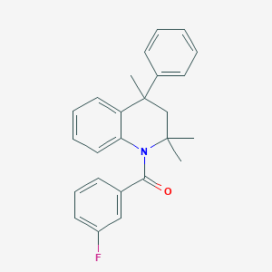 molecular formula C25H24FNO B447538 (3-fluorophenyl)(2,2,4-trimethyl-4-phenyl-3,4-dihydroquinolin-1(2H)-yl)methanone CAS No. 331840-69-8