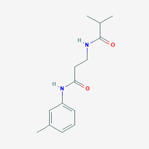 molecular formula C14H20N2O2 B4475391 N~3~-isobutyryl-N~1~-(3-methylphenyl)-beta-alaninamide 