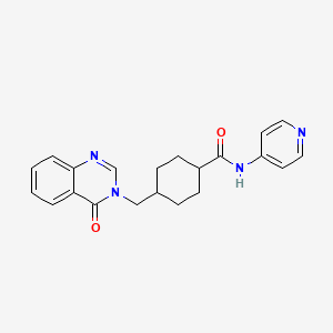 molecular formula C21H22N4O2 B4475404 4-[(4-OXO-3,4-DIHYDROQUINAZOLIN-3-YL)METHYL]-N-(PYRIDIN-4-YL)CYCLOHEXANE-1-CARBOXAMIDE 