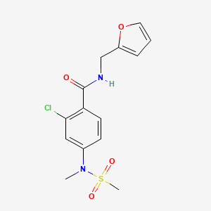 2-CHLORO-N-[(FURAN-2-YL)METHYL]-4-(N-METHYLMETHANESULFONAMIDO)BENZAMIDE