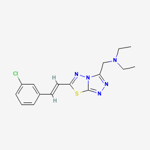 molecular formula C16H18ClN5S B4475421 N-({6-[2-(3-chlorophenyl)vinyl][1,2,4]triazolo[3,4-b][1,3,4]thiadiazol-3-yl}methyl)-N,N-diethylamine 