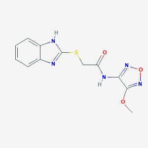 molecular formula C12H11N5O3S B447543 2-(1H-benzimidazol-2-ylsulfanyl)-N-(4-methoxy-1,2,5-oxadiazol-3-yl)acetamide 