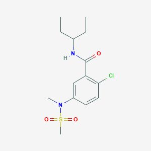 2-CHLORO-5-(N-METHYLMETHANESULFONAMIDO)-N-(PENTAN-3-YL)BENZAMIDE