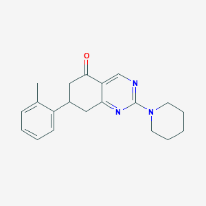 7-(2-METHYLPHENYL)-2-(PIPERIDIN-1-YL)-5,6,7,8-TETRAHYDROQUINAZOLIN-5-ONE