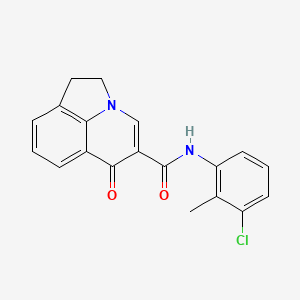 molecular formula C19H15ClN2O2 B4475464 N-(3-chloro-2-methylphenyl)-6-oxo-1,2-dihydro-6H-pyrrolo[3,2,1-ij]quinoline-5-carboxamide 