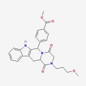 molecular formula C26H27N3O5 B4475483 methyl 4-[6-(3-methoxypropyl)-4,7-dioxo-3,6,17-triazatetracyclo[8.7.0.03,8.011,16]heptadeca-1(10),11,13,15-tetraen-2-yl]benzoate 