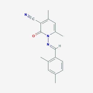 1-[(2,4-Dimethylbenzylidene)amino]-4,6-dimethyl-2-oxo-1,2-dihydro-3-pyridinecarbonitrile