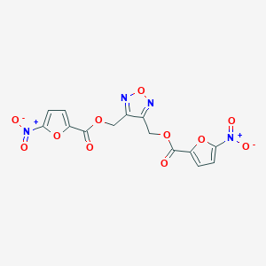 {4-[({5-Nitro-2-furoyl}oxy)methyl]-1,2,5-oxadiazol-3-yl}methyl 5-nitro-2-furoate