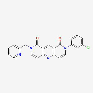 molecular formula C23H15ClN4O2 B4475517 2-(3-chlorophenyl)-8-(2-pyridylmethyl)pyrido[4,3-b][1,6]naphthyridine-1,9(2H,8H)-dione 