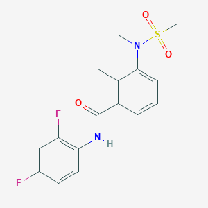 N-(2,4-difluorophenyl)-2-methyl-3-[methyl(methylsulfonyl)amino]benzamide