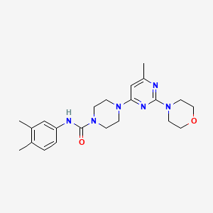 N-(3,4-Dimethylphenyl)-4-[6-methyl-2-(morpholin-4-YL)pyrimidin-4-YL]piperazine-1-carboxamide